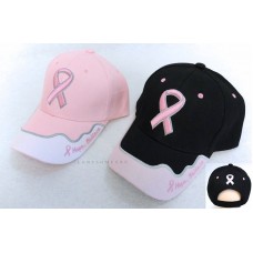 Mujers Breast Cancer Awareness Pink Ribbon Hope Believe Adjustable Ball Cap Hat  eb-41791779